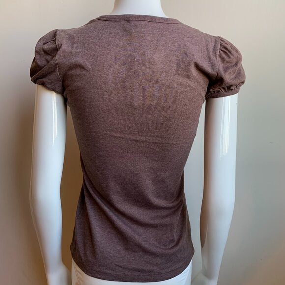Billabong surf brown pucker capped sleeve logo t-shirt - Picture 3 of 3